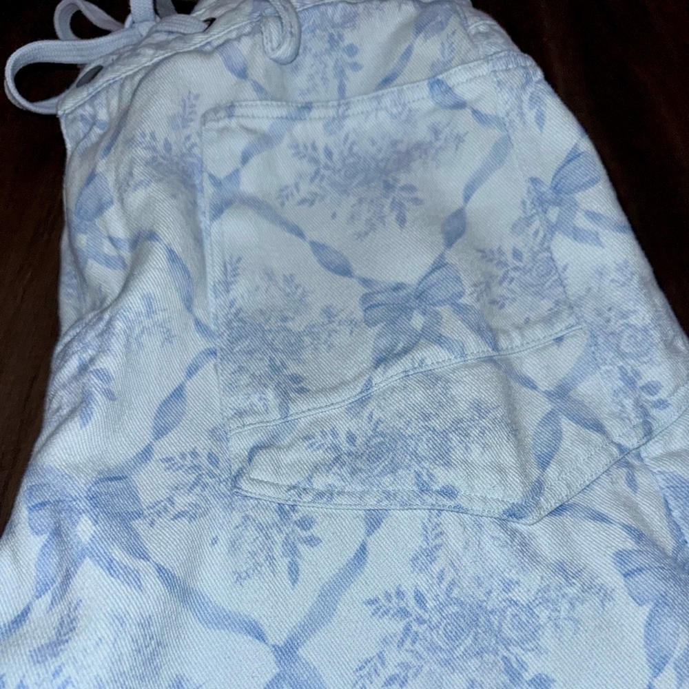 Women's Rareraw Blue Cropped Pants Bow Design - Picture 7 of 12